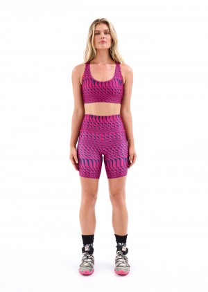 Geometric Print P.E Nation Empire Bike Short | IALWEKF-74