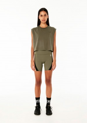 Khaki P.E Nation Headline 7" Bike Short | NZYQAIR-59