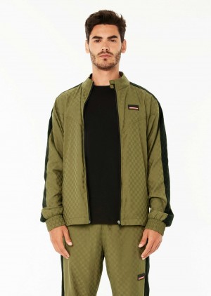 Khaki P.E Nation West Division Jacket | DLUEYOM-43