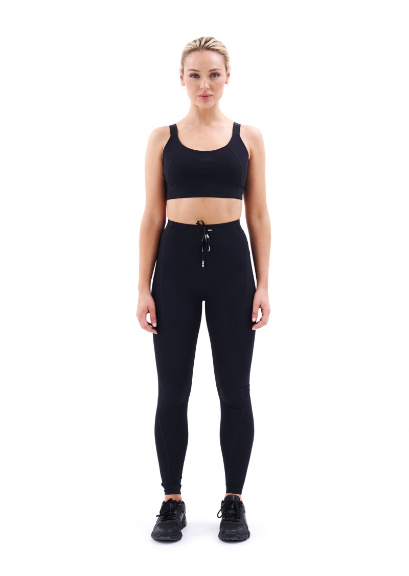 Black P.E Nation Adrenaline Sports Bra | UISYMEF-45
