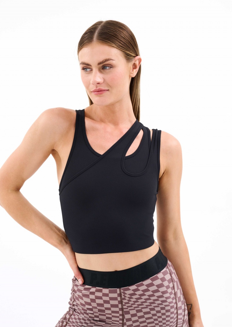 Black P.E Nation Ball Park Sports Bra | WJYBIPQ-69