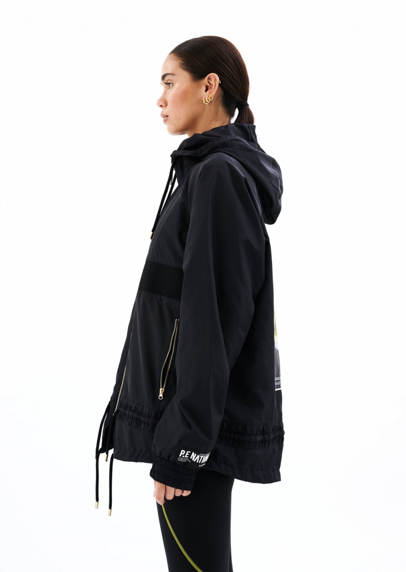 Black P.E Nation Bermuda Jacket | TKVGDAZ-75