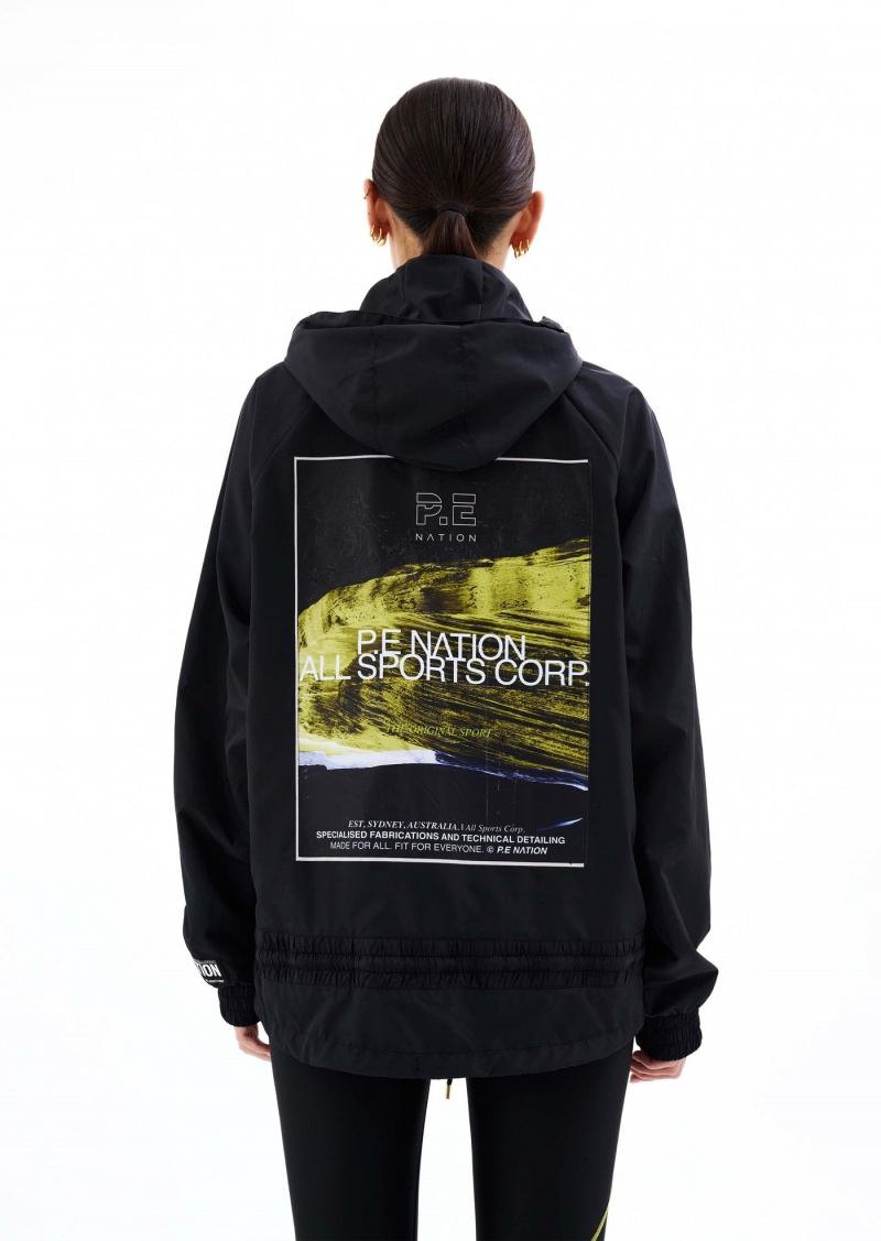 Black P.E Nation Bermuda Jacket | TKVGDAZ-75