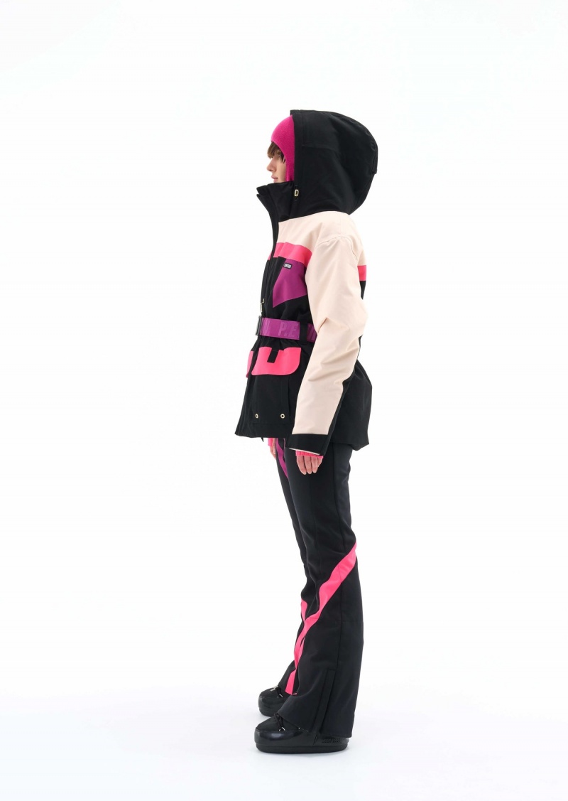 Black P.E Nation Chamonix Snow Jacket | HNMUFXR-79