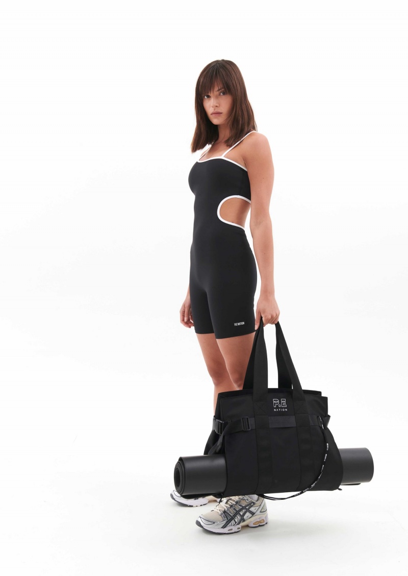 Black P.E Nation Function Yoga Bag | NRAJSVI-37