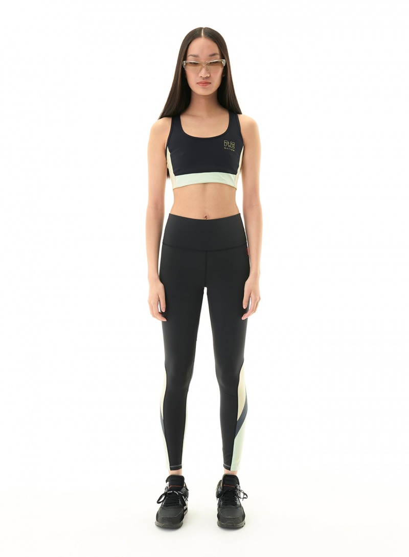 Black P.E Nation Initialise Sports Bra | WISFGRC-18