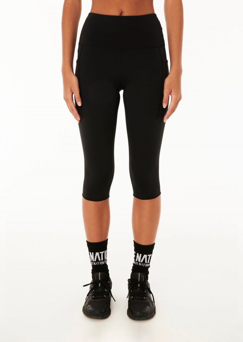 Black P.E Nation Recalibrate 3/4 Legging | AIZRQBL-50