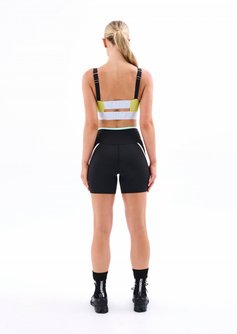 Black P.E Nation Refraction Sports Bra | RXYDZIN-09