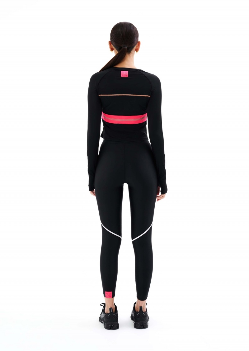 Black P.E Nation Verbena Ls Top | AJBMGNI-58