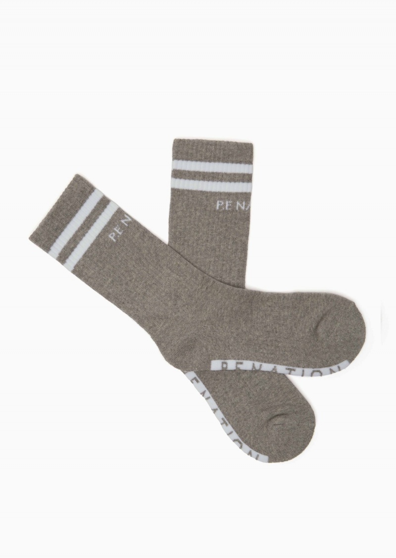 Black / Grey P.E Nation Marathon Crew Sock | UKTPILS-09