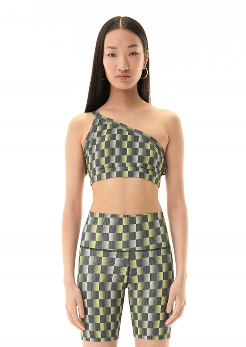 Check Print P.E Nation Mark One Sports Bra | SEBWAYO-95