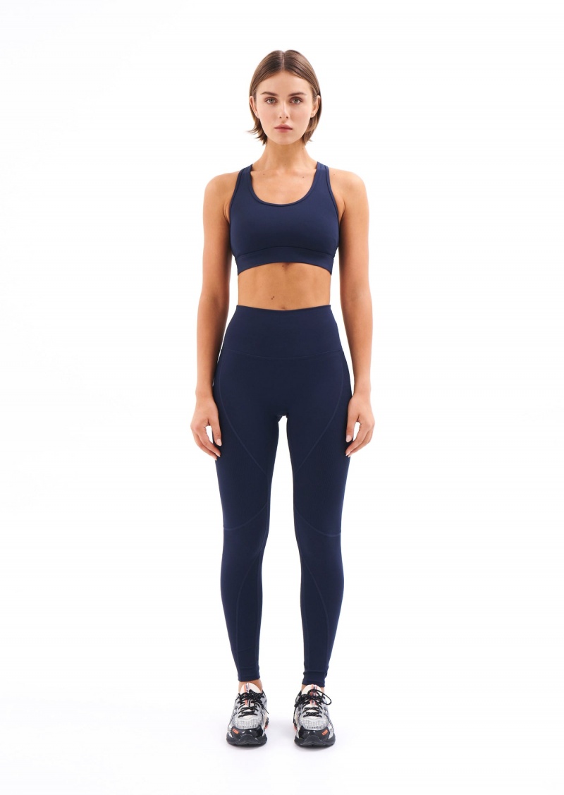 Dark Navy P.E Nation Rudimental Sports Bra | PCAJNRB-26