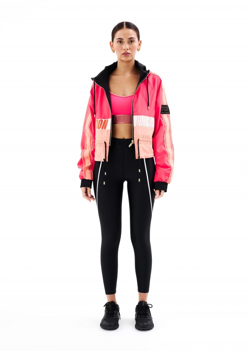 Diva Pink P.E Nation Cropped Man Down Jacket | GUETYPL-85