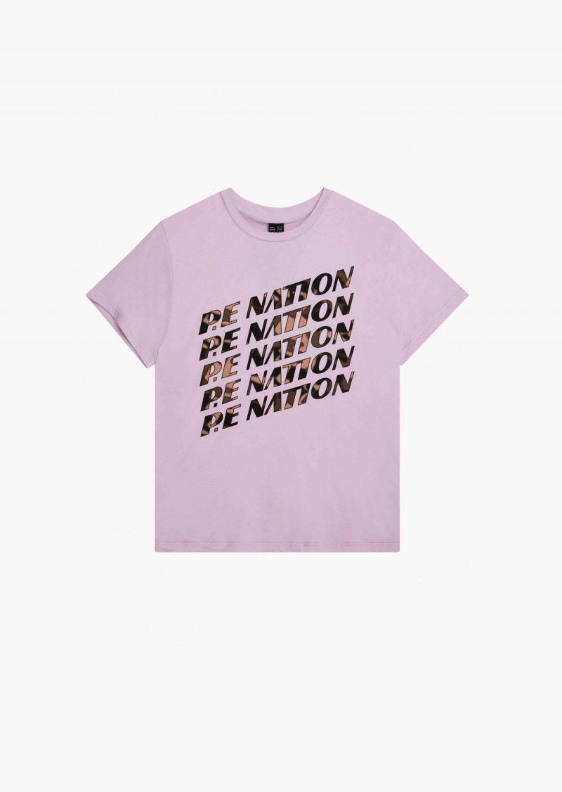 Fair Orchid P.E Nation Block Pass Tee | KCXHNSV-70