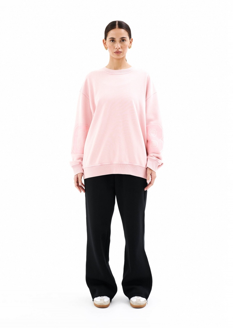 Flamingo Pink P.E Nation Backfield Sweater | LNBWDCS-92