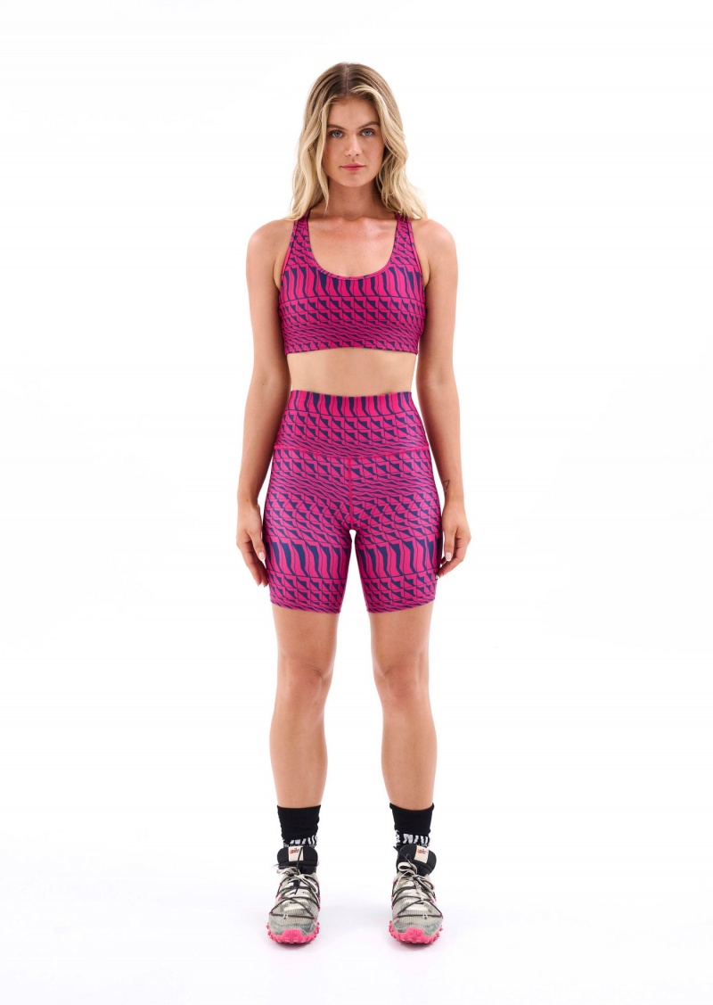 Geometric Print P.E Nation Empire Sports Bra | VDZWUPH-63