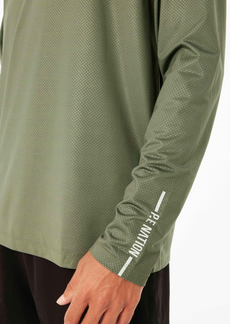 Khaki P.E Nation Adrenalin Ls Tee | SEGRNQK-51