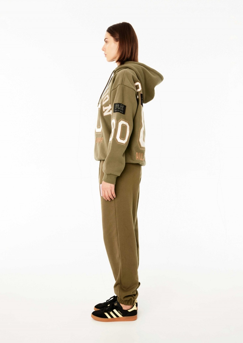 Khaki P.E Nation Hyperspeed Hoodie | VJKNUZQ-83