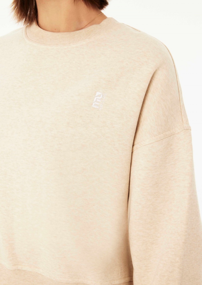 Oatmeal Marle P.E Nation Recalibrate Sweat | UXATPHK-37