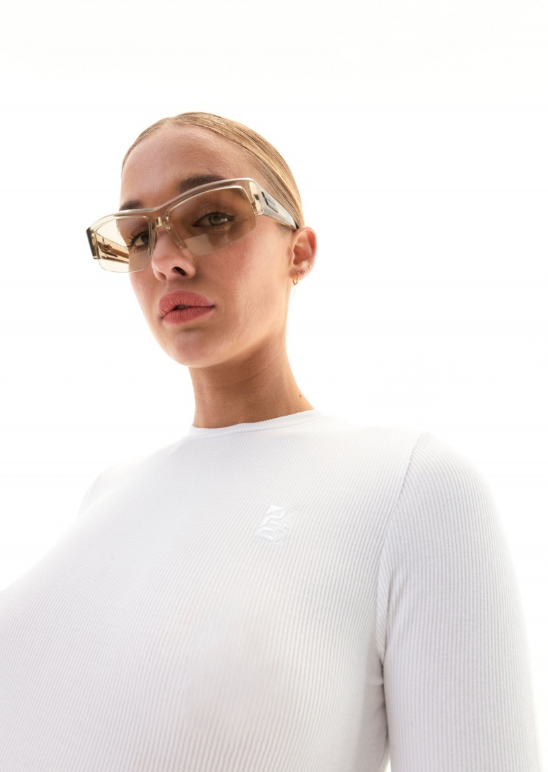 Optic White P.E Nation Frontier Ls Top | PGOZMNW-74