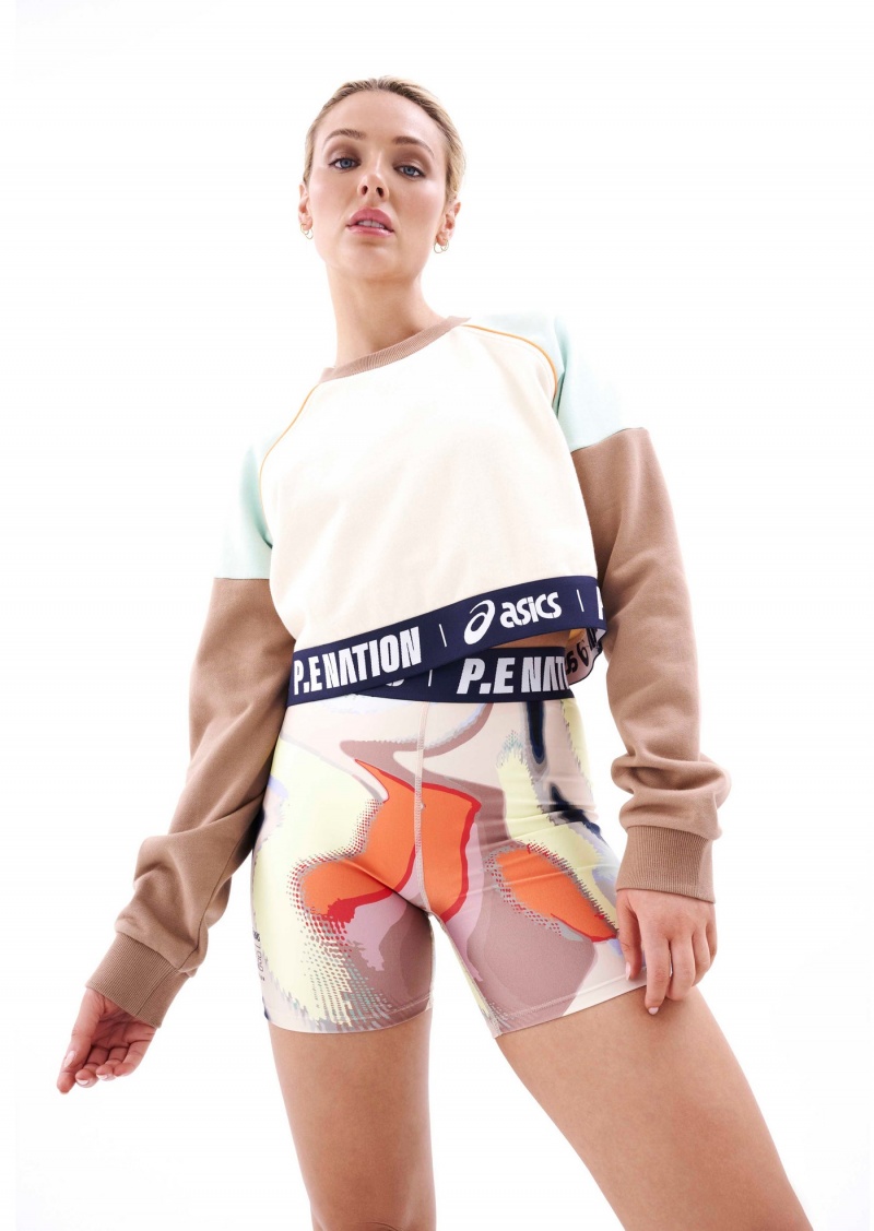 Pearled Ivory P.E Nation Kenko Sweat | BTQOFCG-98