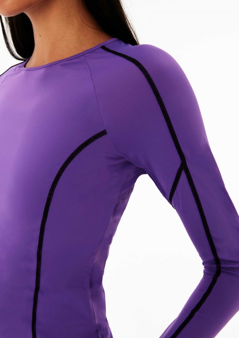 Royal Lilac P.E Nation Heat Race Ls Active Top | YQDEGWB-15