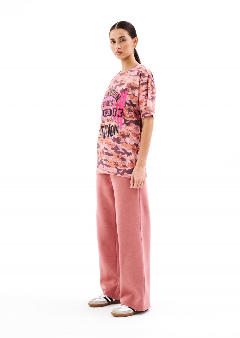 Snake Camo Print P.E Nation Cereus Tee | FXSEVZR-20