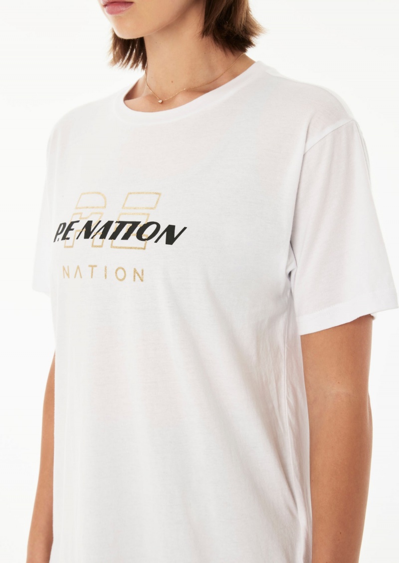 White P.E Nation MIXTAPE TEE OPTIC | QTWFIDR-65