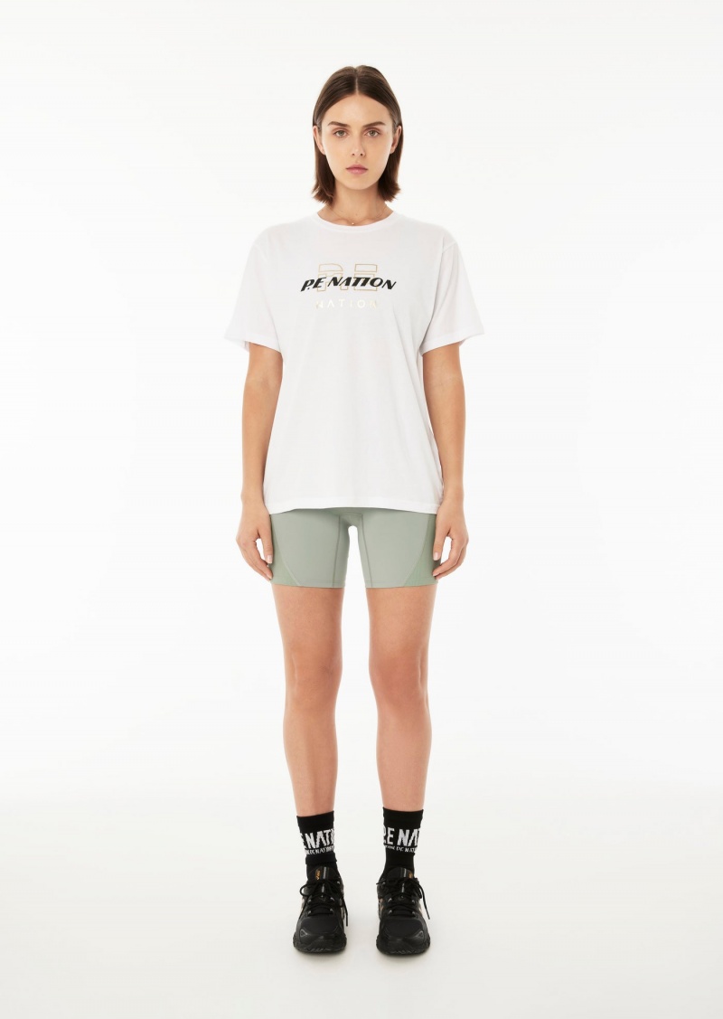 White P.E Nation MIXTAPE TEE OPTIC | QTWFIDR-65